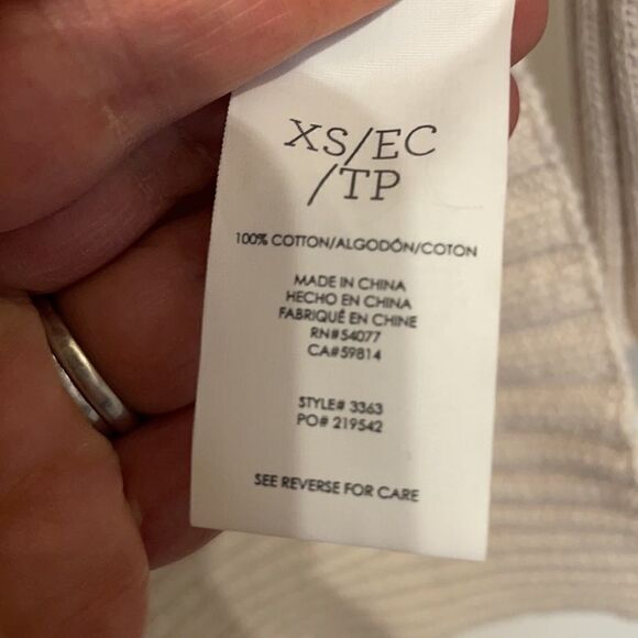 CAbi D-Ring Ribbed Cream Pullover Sweater - Picture 5 of 9